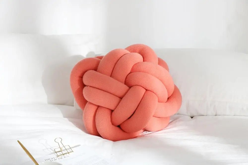 REGINA DIY Bird's Nest Shape Throw Pillow Chunky Yarn Hand Knot Sofa Chair Cushion Nap Hand Rest Solid Car Seat/Back Cushion - Vivari Livings